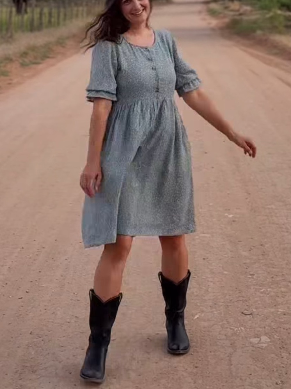 EUC Little Cottonwood Dahlia Dress M